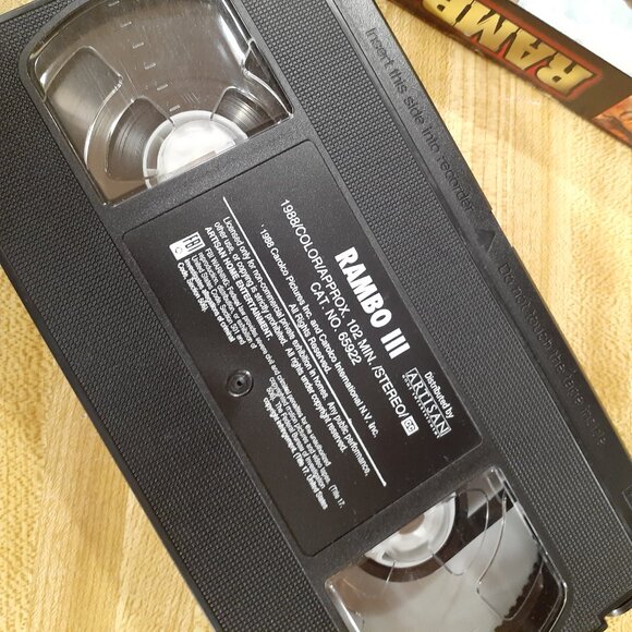 Rambo 3 1988 III VHS Digitally Remastered Peter MacDonald Stallone Cult Action - Picture 9 of 10